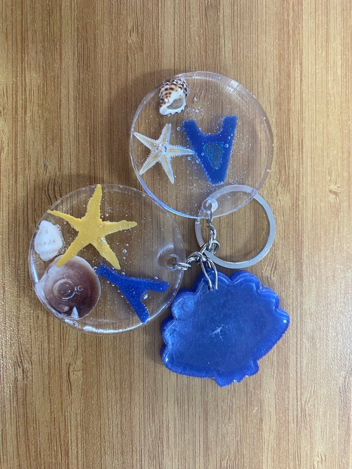 Epoksi Renkli Boncuklu Bohem Kadın Anahtarlık - Görsel 3