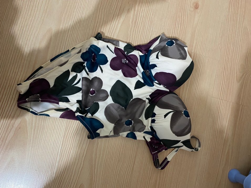 Mor Çiçek Desenli Mini Sütyen - Görsel 2