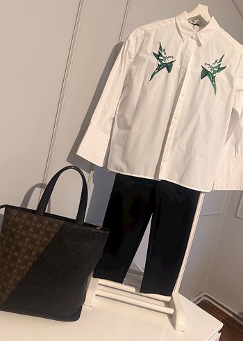 İpekyol Zarafeti: Romantik Nakış İşlemeli Beyaz Pamuklu Gömlek - Görsel 4