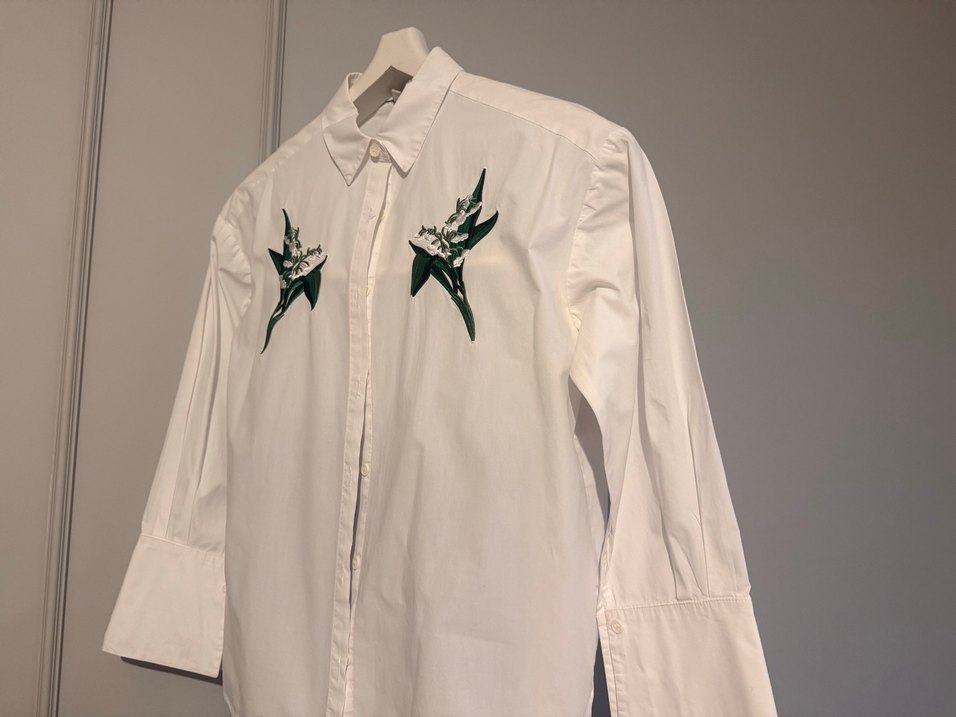 İpekyol Zarafeti: Romantik Nakış İşlemeli Beyaz Pamuklu Gömlek - Görsel 5