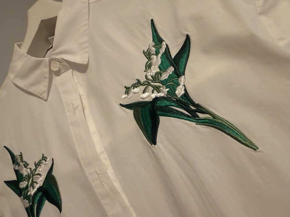 İpekyol Zarafeti: Romantik Nakış İşlemeli Beyaz Pamuklu Gömlek - Görsel 3