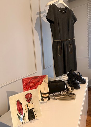 Herry Antrasit Modern Elbise - Çaba Gerektirmeyen Şıklık - Görsel 8