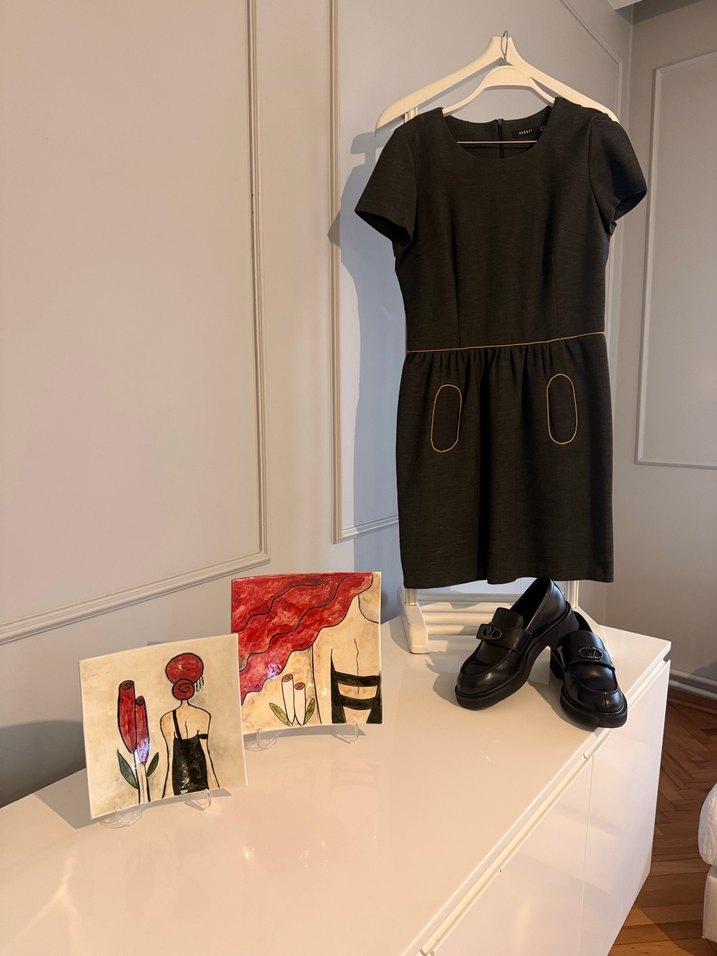 Herry Antrasit Modern Elbise - Çaba Gerektirmeyen Şıklık - Görsel 2