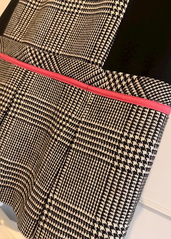 Roman/Gipsy Ekose Şıklığı  Pembe Detaylı Modern Klasik Elbise - Görsel 3