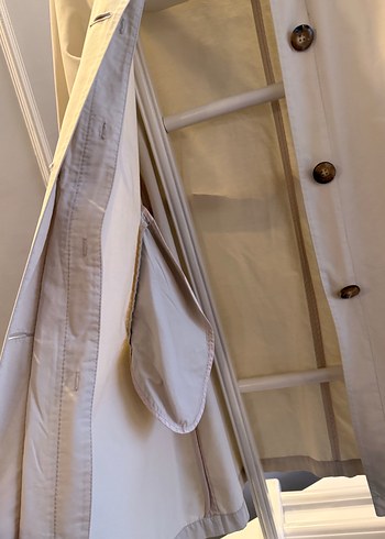 Yargıcı | Bej Su İtici Yağmurluk  Trençkot - Görsel 5