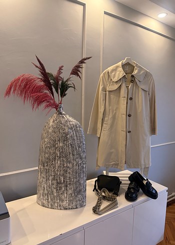 Yargıcı | Bej Su İtici Yağmurluk  Trençkot - Görsel 9