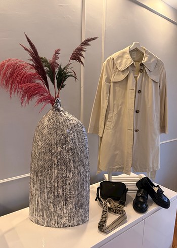 Yargıcı | Bej Su İtici Yağmurluk  Trençkot - Görsel 2