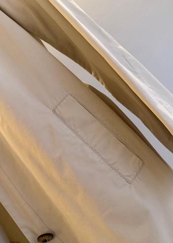 Yargıcı | Bej Su İtici Yağmurluk  Trençkot - Görsel 7