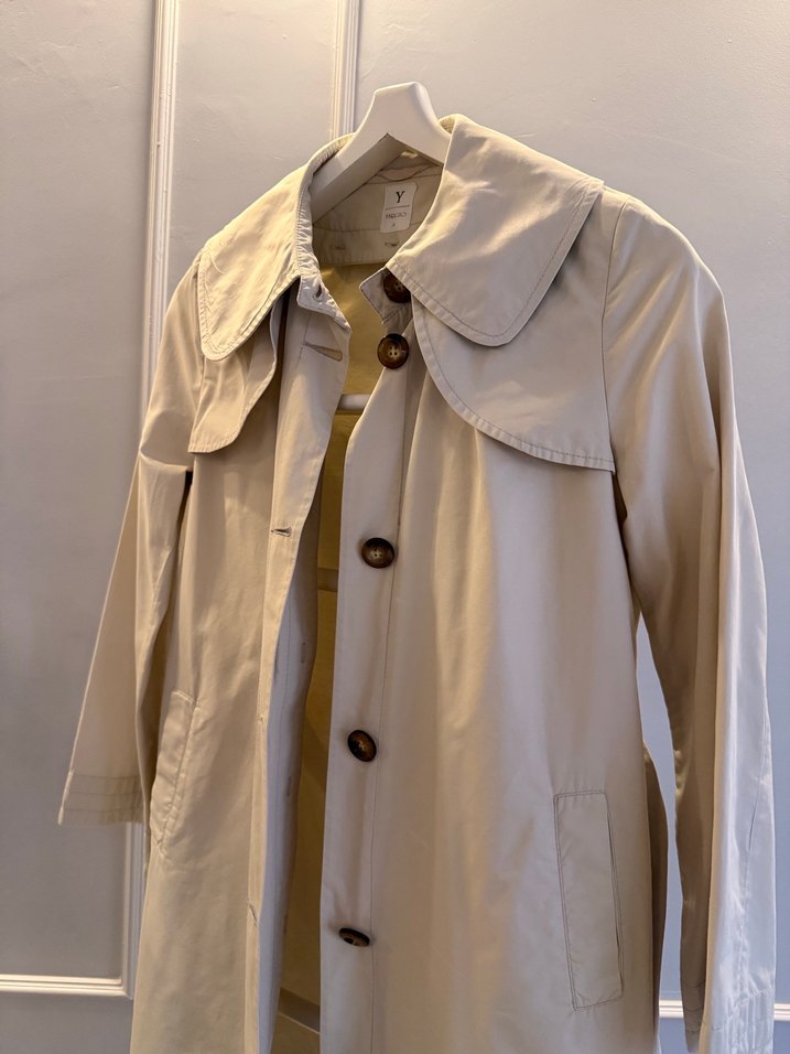 Yargıcı | Bej Su İtici Yağmurluk  Trençkot - Görsel 3