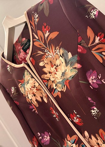 Büyük Beden Floral Ceket - Görsel 5