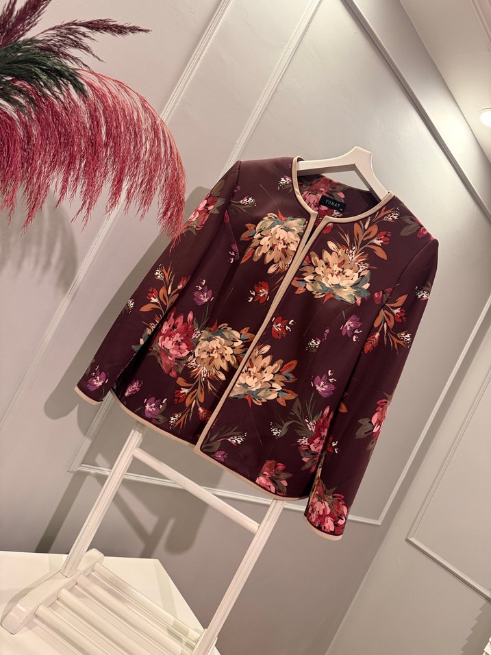 Büyük Beden Floral Ceket - Görsel 2