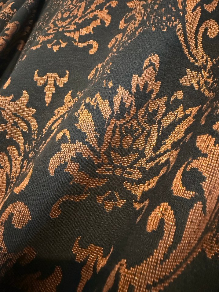 Bakır Dokumuşlarla Sofistike Şıklık-Büyük Beden Drape Elbise - Görsel 4