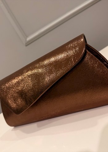  Bronz Işıltı Abiye Ayakkabı & Çanta Seti - Görsel 5