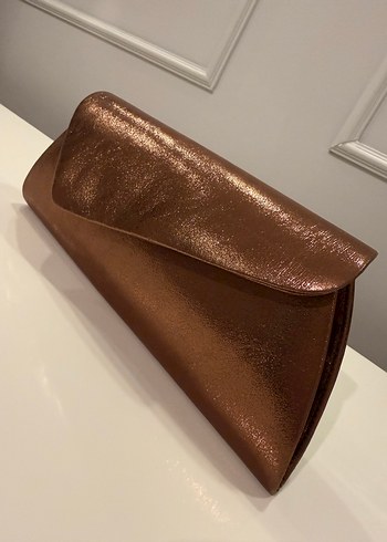  Bronz Işıltı Abiye Ayakkabı & Çanta Seti - Görsel 9