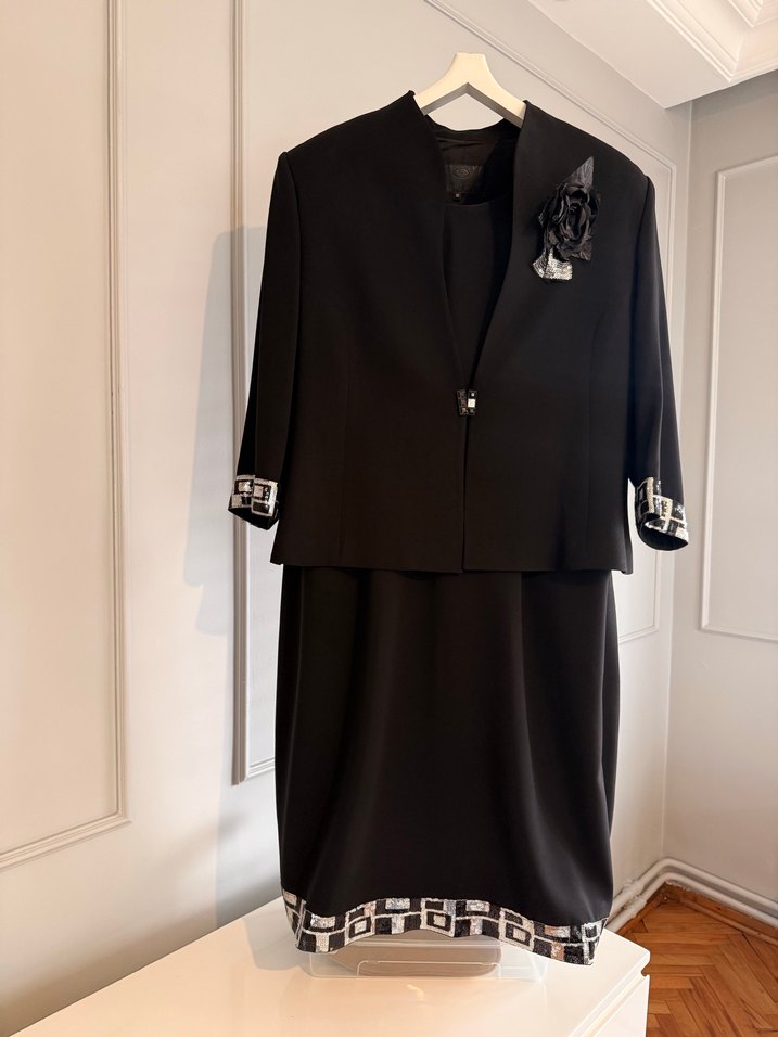 Özel Tasarım Siyah Elbise Takım - Görsel 2