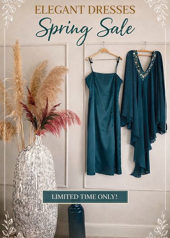 Turkuaz/Petrol Mavisi İki Parçalı Abiye Elbise - Işıltılı Şifon - Görsel 7