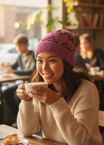 Bohem Mor Örgü Bere - Görsel 2