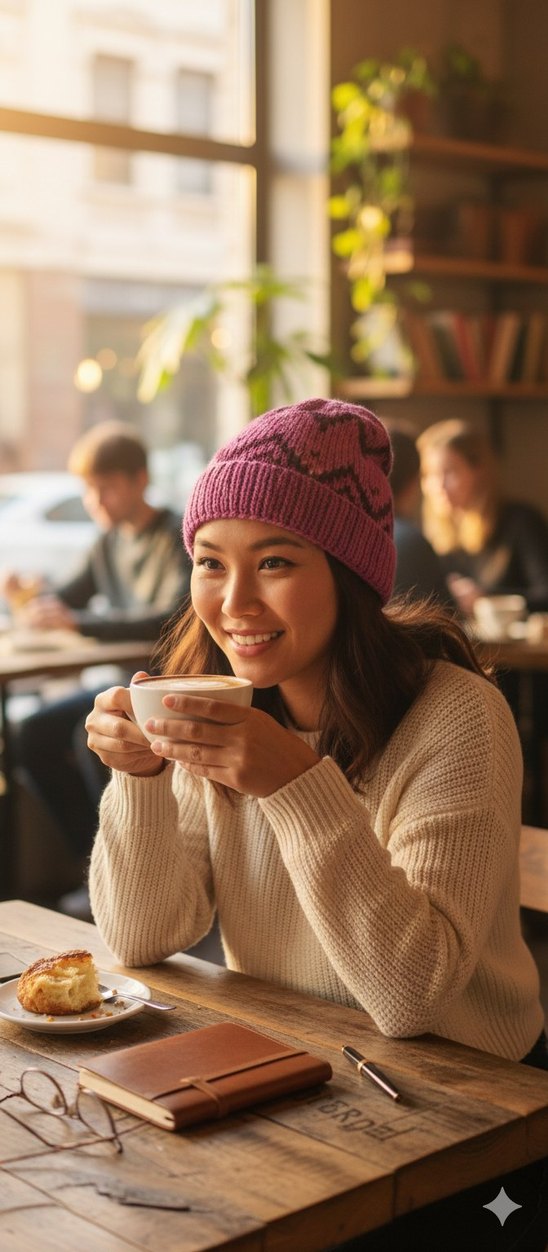 Bohem Mor Örgü Bere - Görsel 2