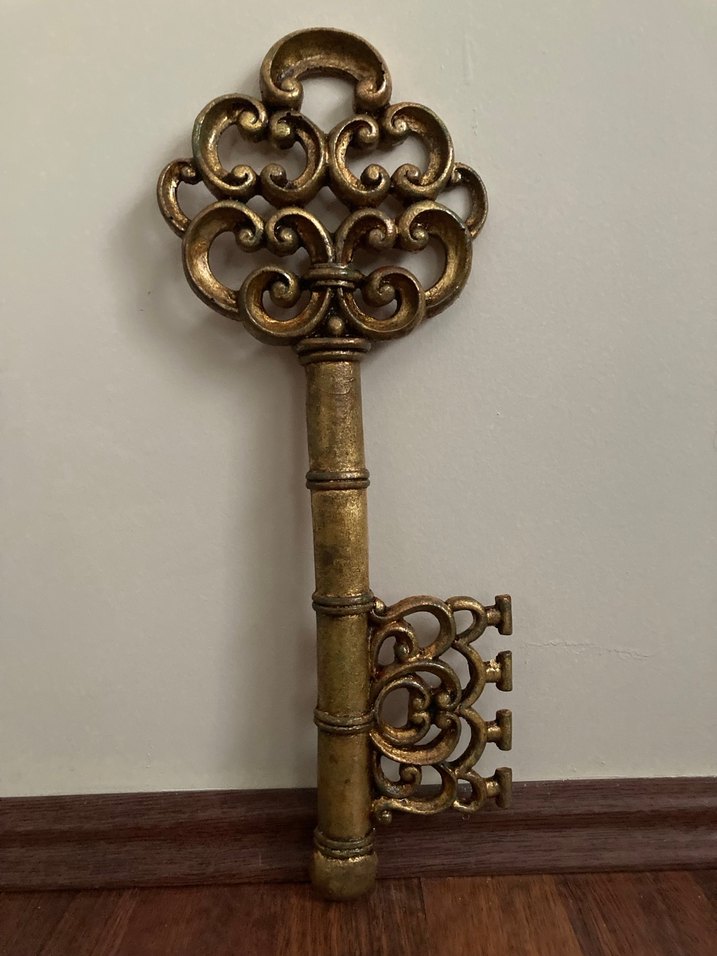 Vintage Altın Renk ev dekoru Anahtarlık - Görsel 2