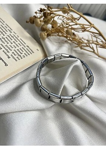 Çelik gümüş renginde italyan bilekliği - Görsel 2