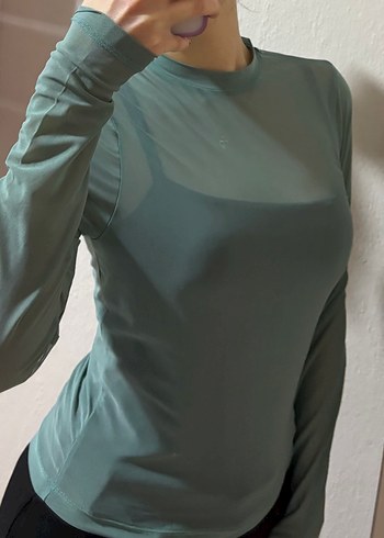 Transparan tül bluz - Görsel 2