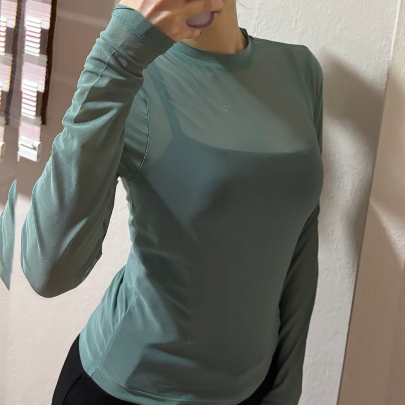 Transparan tül bluz - Görsel 2