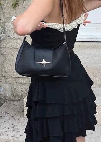 Shein Siyah Baget Çanta - Görsel 3