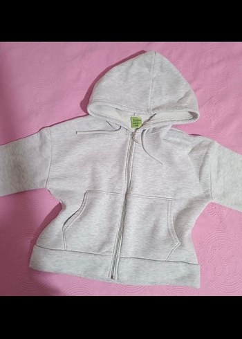 köstebek crop model fermuarlı sweatshirt - Görsel 2