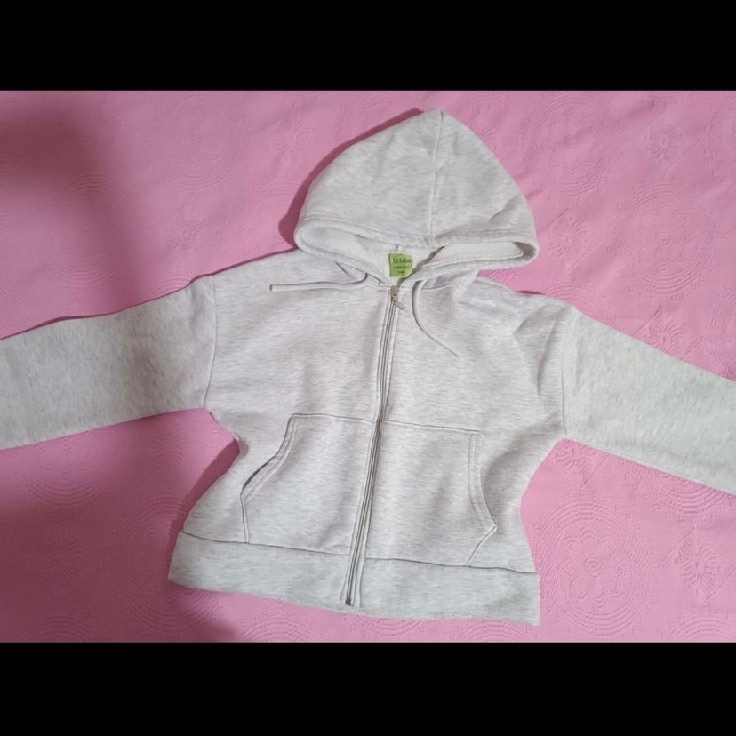 köstebek crop model fermuarlı sweatshirt - Görsel 2