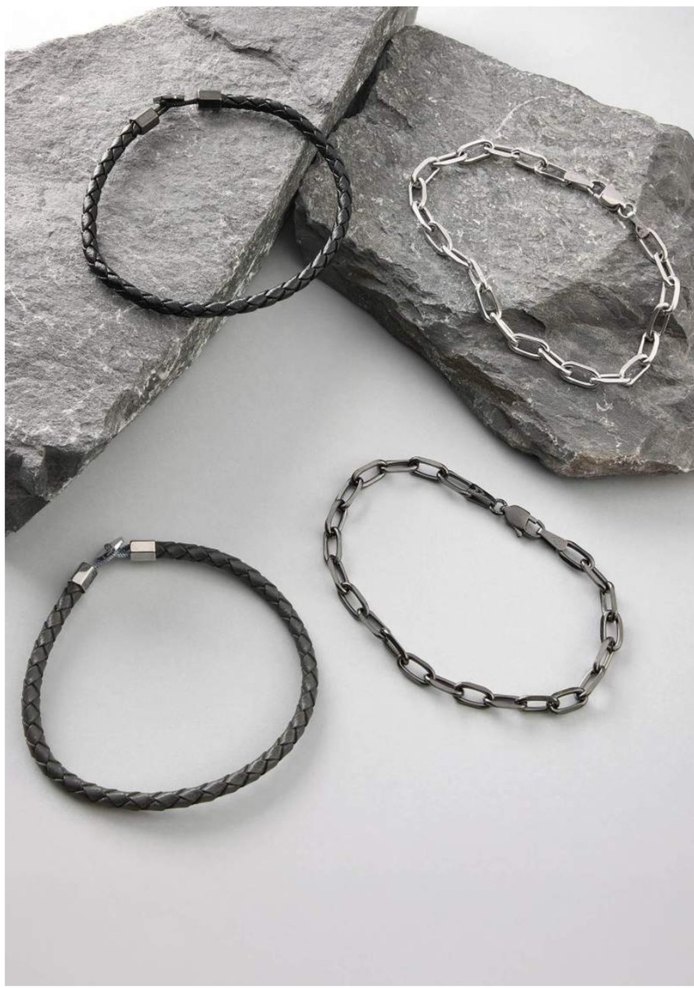 Gri Minimalist Erkek Bileklik - Görsel 3