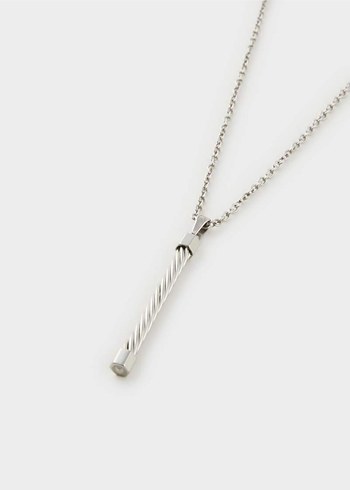 Gri Zincir Detaylı Erkek Kolye - Görsel 5