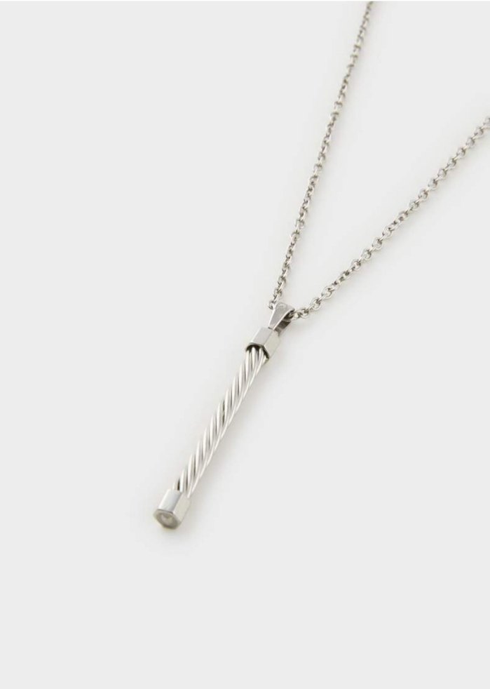 Gri Zincir Detaylı Erkek Kolye - Görsel 5