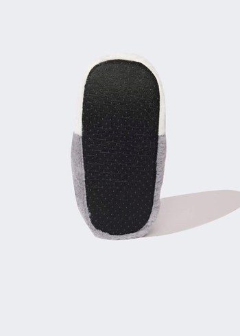 Erkek Çocuk Gri Peluş Köpek Terlik - Görsel 5