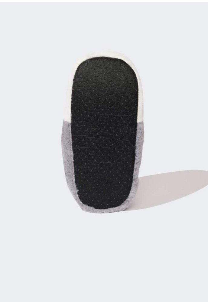 Erkek Çocuk Gri Peluş Köpek Terlik - Görsel 5