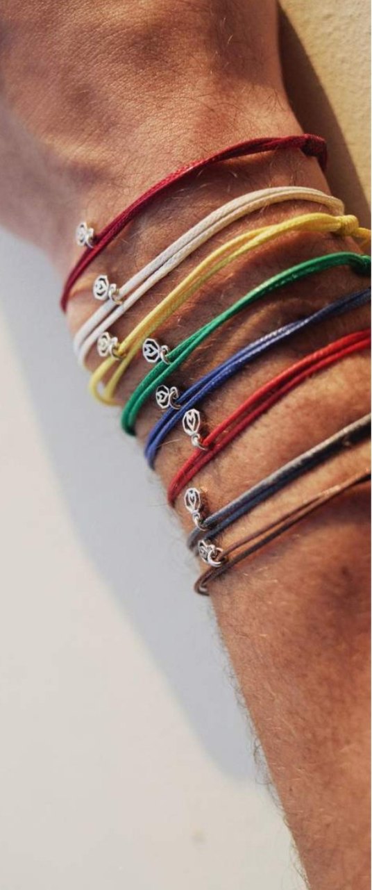 Gri Elastik Minimalist Erkek Bileklik - Görsel 2