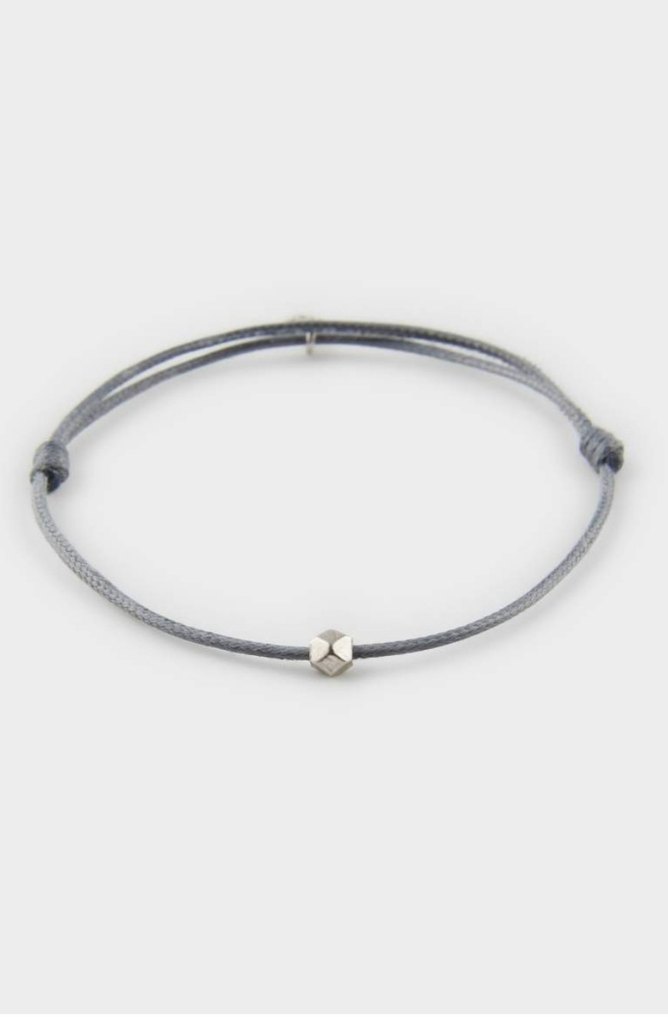 Gri Elastik Minimalist Erkek Bileklik - Görsel 3