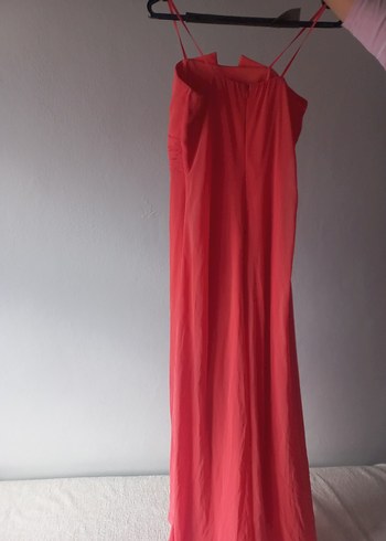 mercan Drapeli Uzun Abiye Elbise - Görsel 2