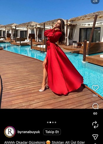 Kırmızı abıye - Görsel 6