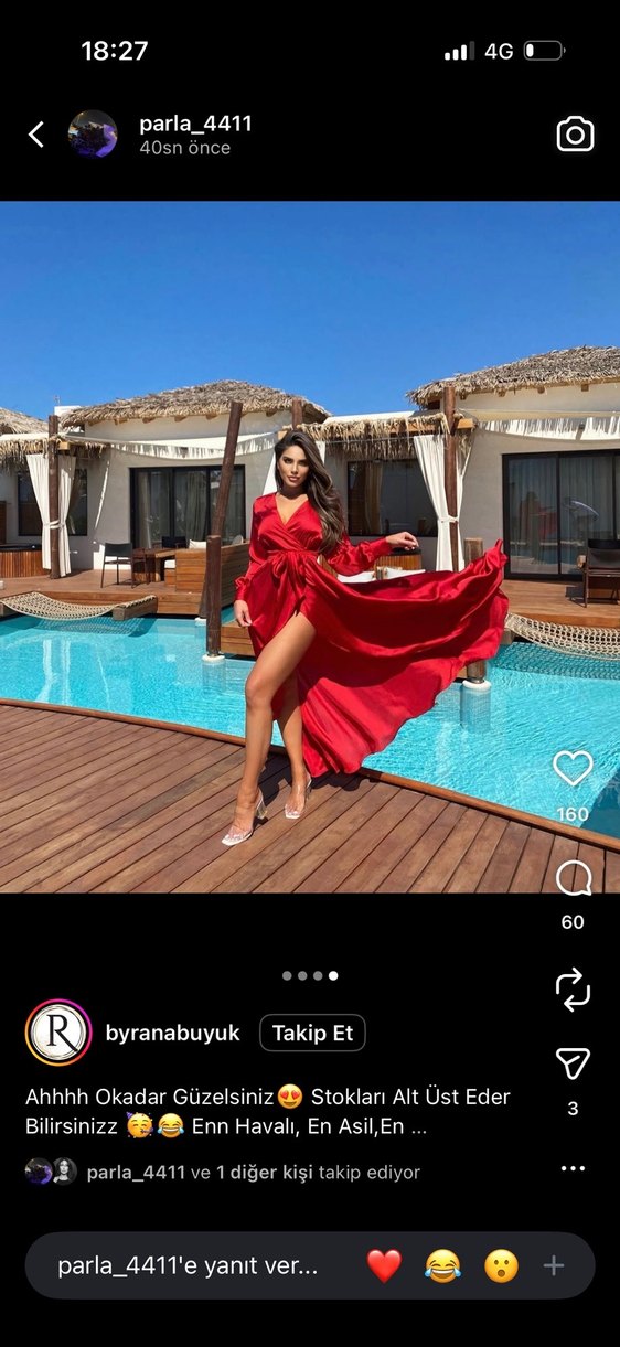 Kırmızı abıye - Görsel 5