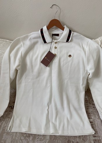 Loro piana Beyaz Pamuklu Erkek Polo sweatshirt - Görsel 5
