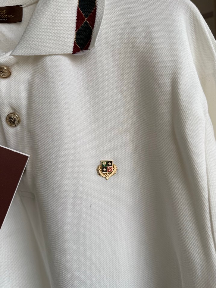 Loro piana Beyaz Pamuklu Erkek Polo sweatshirt - Görsel 3