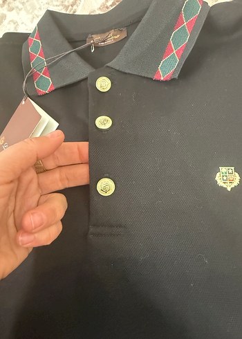 Loro piana Erkek Siyah Uzun Kollu Polo Yaka  sweatshirt - Görsel 2