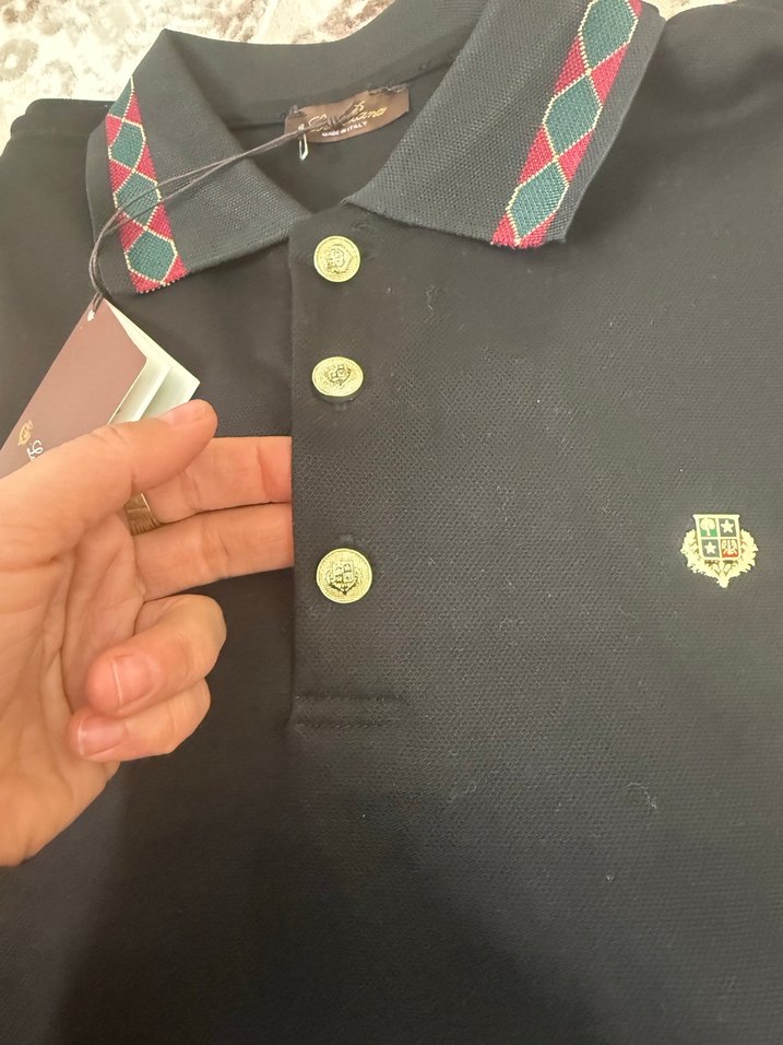 Loro piana Erkek Siyah Uzun Kollu Polo Yaka  sweatshirt - Görsel 2