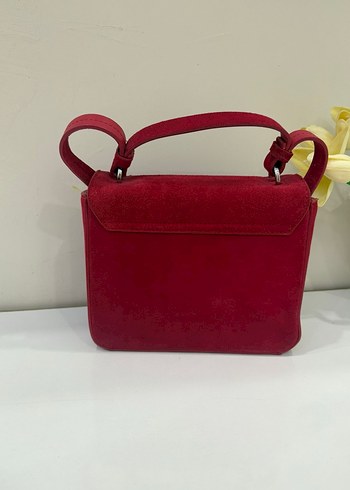 Zara Kırmızı Süet Tokalı Kadın Çanta - Görsel 2