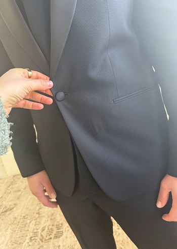 Siyah Düğmeli smokin takım erkek - Görsel 5