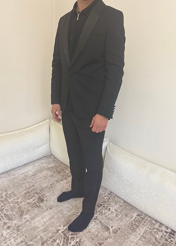 Siyah Düğmeli smokin takım erkek - Görsel 2