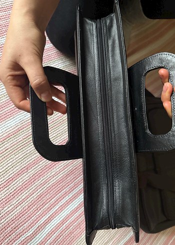 Klasik Siyah Erkek Evrak Çantası - Görsel 2