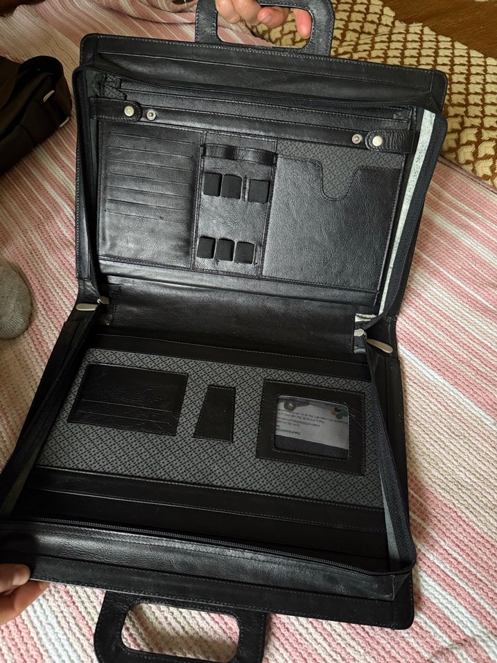 Klasik Siyah Erkek Evrak Çantası - Görsel 5