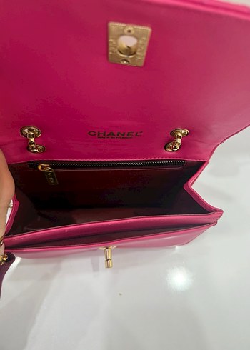 Zincir Detaylı pembe çanta - Görsel 4