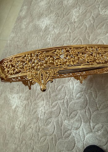 PAltın Renkli Dekoratif Ayna söz nişan çikolata tepsisisi - Görsel 3